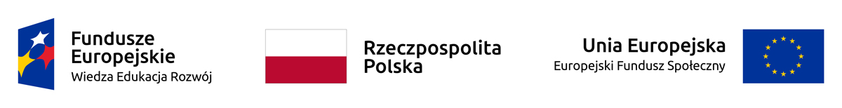 Grafika przedstawiająca bannery Funduszu Europejskiego, Rzeczpospolitej Polski, Unii Europejskiej.